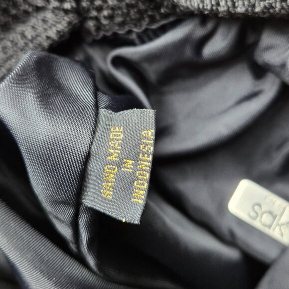 The Sak Black Crochet Small Back Pack Women's Cinch Top Rounded Strap Everyday - Picture 6 of 7